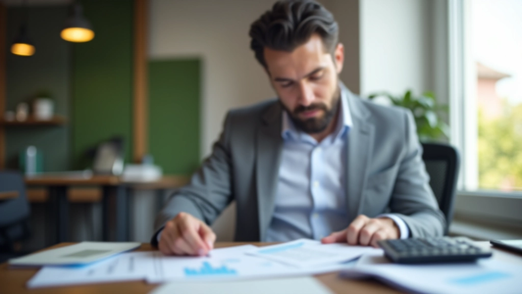 Documento de gastos deducibles con calculadora y bolígrafo en escritorio