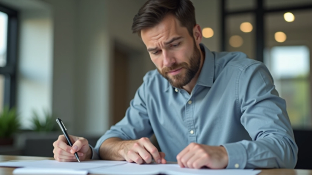 Persona calculando y anotando cifras en documento de seguridad social